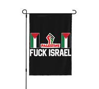 "Liberiamo la Palestina, ce ne andremo" - Bandiera da giardino 28x40, cartello "Salviamo Gaza", bifacciale, senza supporto