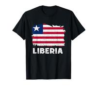 Liberian Pride Bandiera Liberiana Vintage Radici Liberiane Liberia Maglietta