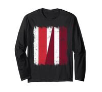 Libero Bielorussia Lettonia Mezza Bandiera Bielorussa Lettone Patrimonio Maglia a Manica