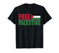 Libero Palestina Salvare Gaza Bandiera Distressed Maglietta