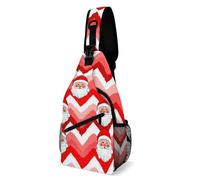 Libero Zaino Monospalla Christmas Santa Claus Red Borsa A Tracolla Militare Sportivo,Antifurto Spalla Borsa per Alpinismo Outdoors Viaggio