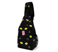 Libero Zaino Monospalla Cool Funny Cats Black Borsa A Tracolla Sul Petto Multiuso,Antifurto Borsa Pettorale per Alpinismo Trekking Outdoors