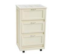 Liberoshopping Carrello da cucina mobiletto 49x38xh83 LANDHELL LUSSO con ante a ribalta e ruote per casa giardino (Avorio)