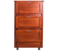 Liberoshopping Carrello da cucina mobiletto LANDHELL LUSSO con ante a ribalta e ruote per casa giardino (Ciliegio)