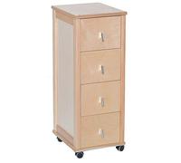 Liberoshopping Cassettiera per Cucina POKERINO in Legno a 4 cassetti 29x39xh83 cm (Naturale)