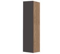 Liberoshopping Colonna portascope in legno a 1 anta apertura push&pull (Grafite Opaco/Noce)