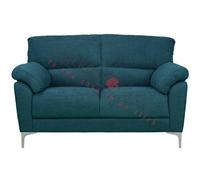 Liberoshopping Divano in tessuto a 2 posti con braccioli imbottiti GIADA (Petrolio)