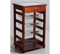 LIBEROSHOPPING.eu - LA TUA CASA IN UN CLICK Carrello Cucina Portafrutta con Cassetto Portaoggetti (Noce)