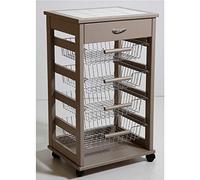 LIBEROSHOPPING.eu - LA TUA CASA IN UN CLICK Carrello Cucina Portafrutta con Cassetto Portaoggetti (Tortora)