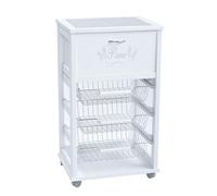 LIBEROSHOPPING.eu - LA TUA CASA IN UN CLICK Carrello Cucina portafrutta portapane con Ruote (Laccato Bianco)