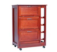 LIBEROSHOPPING.EU - LA Tua CASA in Un Click Carrello mobiletto da Cucina con Ruote enAnte a ribalta e portabottiglie Laterale Legno 60X40XH86(Ciliegio)