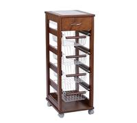 LIBEROSHOPPING.EU - LA Tua CASA in Un CLIK Carrello SALVASPAZIO portafrutta e cassetti (Noce)