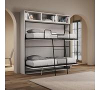 LIBEROSHOPPING.eu - LA TUA CASA IN UN CLIK Letto a castello NABOR a scomparsa con mobili Bianco Frassino (Composizione L)