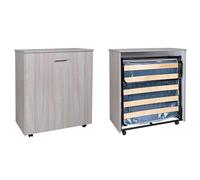 LIBEROSHOPPING.eu - LA TUA CASA IN UN CLIK Letto a scomparsa estraibile salvaspazio con ruote materasso 80x180 (Olmo Grigio)