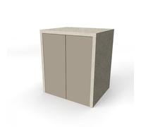 Liberoshopping Mobile Coprilavatrice in Legno Nobilitato - 2 Ante, Push and Pull - L79 x P65 x H91 cm - Per Lavatrice o Asciugatrice, Salvaspazio, Facile da Montare (Tortora/Pietra)