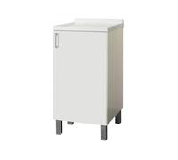 Liberoshopping Mobile Lavatoio in legno con vasca in metacrilato (Bianco, 45x50 cm)