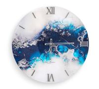 Liberoshopping Orologio da parete in vetro temperato D60 cm con stampa Blu - MARIDRO