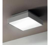 Liberoshopping Plafoniera per esterni in Abs con diffusore in policarbonato PICCA (Grigio, Grande)