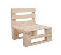 Liberoshopping Poltrona in pallet legno di abete naturale per interni ed esterni - ideale per giardino, patio, veranda, taverna (Naturale, 60x61)