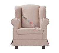 Liberoshopping Poltrona relax da camera imbottita 87X105 h in tessuto antimacchia sfoderabile moderna BERGERE (Beige)