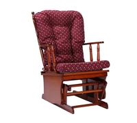 Liberoshopping Poltrona sedia a dondolo movimento oscillante in legno cuscino imbottito (America Bordeaux)