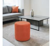 Liberoshopping Pouf Tondo Dante D 40 cm, Sgabello Poggiapiedi Imbottito in Tessuto Antimacchia Idrorepellente, Design Moderno, 100% Made in Italy (Verde) (Arancio)