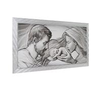 Liberoshopping Quadro su tela moderno 72X132 cm con cornice in legno decorata (Modello 1)