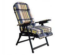 Liberoshopping Sedia sdraio KETTYC in metallo con prolunga e cuscino imbottito (Giallo Scozia)