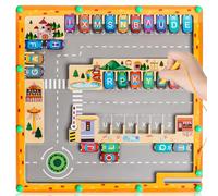 Libershine Giocattoli per Bambini Montessori età, Labirinto Magnetico in Legno Parcheggio Dell'alfabeto Giochi Educativi Interattivi Bambini Gioco 2 3 4 5 Anni, Regalo Bambino Natale Compleanno