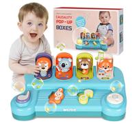 Libershine Giochi Bambini 1 2 3, Animali Pop-Up Abilità Motorie Montessori con Musica, Giocattolo Sensoriale Neonato, Gioco Educativi attività Regalo, Bambini Giocattolo 1 Anno per Ragazze e Ragazzi