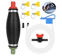 Libershine Pompa Manuale, Pompa Trasferimento Liquido dell'Acqua, Pompa a Sifone Manuale Portatile, Pompa Travaso Gasolio ad Alto Flusso per Travaso Liquidi, Benzina, Olio, con 2M Tubo Totale