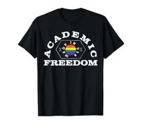 libertà accademica in Stile Universitario con Pride Rainbow Maglietta