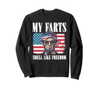Libertà Bandiera Americana 4 Luglio Indipendenza Abe Lincoln Felpa