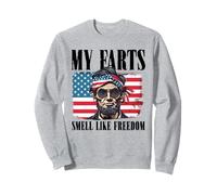 Libertà Bandiera Americana 4 Luglio Indipendenza Abe Lincoln Felpa