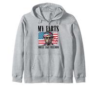 Libertà Bandiera Americana 4 Luglio Indipendenza Abe Lincoln Felpa con Cappuccio