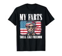 Libertà Bandiera Americana 4 Luglio Indipendenza Abe Lincoln Maglietta