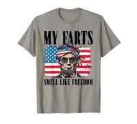 Libertà Bandiera Americana 4 Luglio Indipendenza Abe Lincoln Maglietta