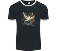 Libertà Colomba IN Un Cosmic Ghirlanda Amore Pace Uomo Ringer Fotl