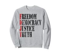 LIBERTÀ DEMOCRAZIA GIUSTIZIA VERITÀ AMERICANO PATRIOTICO VINTAGE Felpa