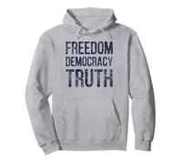 libertà Democrazia verità Distressed Felpa con Cappuccio