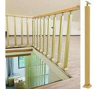 Libertà di abbinamento Corrimano Rotaie Quadrate for Scale Portico Corrimano Interni Ed Esterni Con Staffe Regolabili(Gold,85cm)