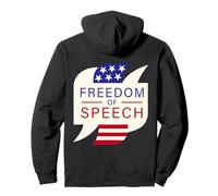 libertà di Parola Stelle e Strisce patriottiche Felpa con Cappuccio
