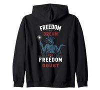 Liberta di Sognare Design Patriottico Felpa con Cappuccio