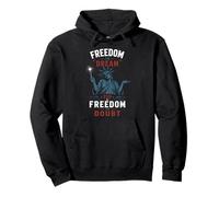 Liberta di Sognare Design Patriottico Felpa con Cappuccio