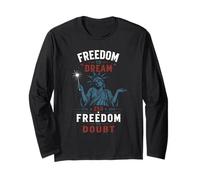 Liberta di Sognare Design Patriottico Maglia a Manica
