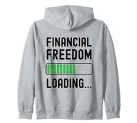 libertà finanziaria Caricamento Vivere Debito Libero Ritirarsi Presto Felpa con Cappuccio