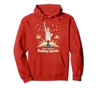 libertà, Giustizia e storie della buonanotte Felpa con Cappuccio, Unisex per Adulti, Rosso, XL