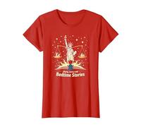 libertà, Giustizia e storie della buonanotte Maglietta, Donna, Rosso, 3XL