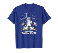 libertà, Giustizia e storie della buonanotte Maglietta, Uomo, Blu Reale, 3XL