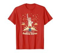 libertà, Giustizia e storie della buonanotte Maglietta, Uomo, Rosso, 3XL